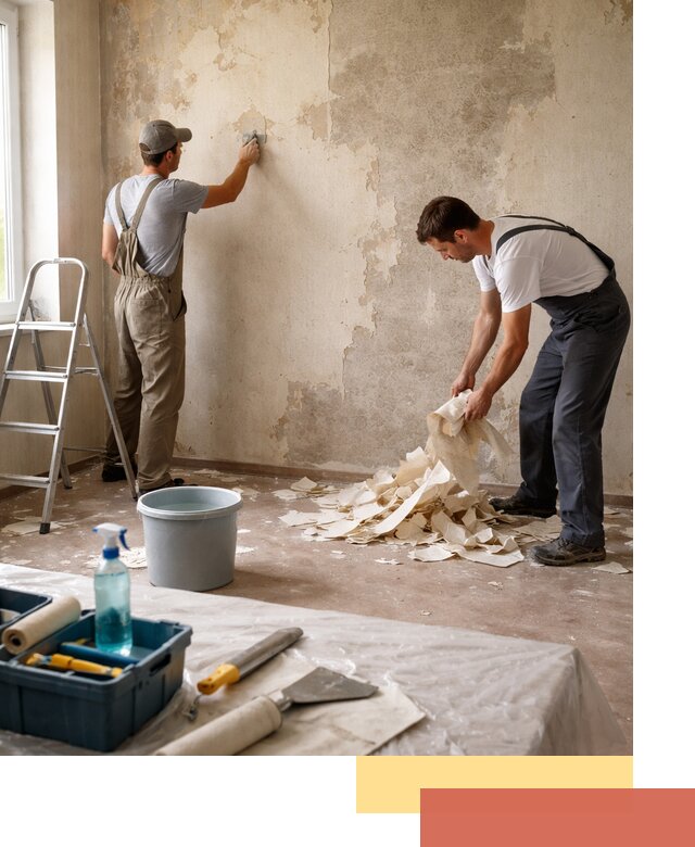 Снятие старых обоев в Ульяновске быстро и качественно