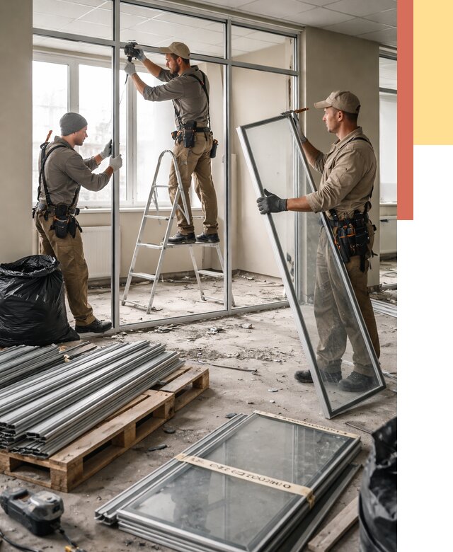 Демонтаж алюминиевых перегородок в Ульяновске от 4320 руб. — быстро и недорого | ОТДЕЛОЧНИК-Улн