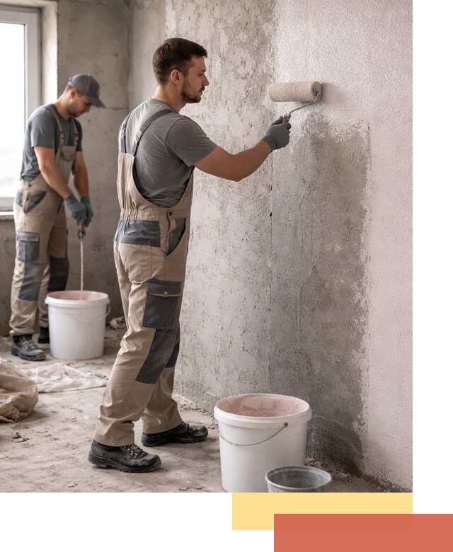 Нанесение бетоноконтакта на стены в Ульяновске для последующей отделки