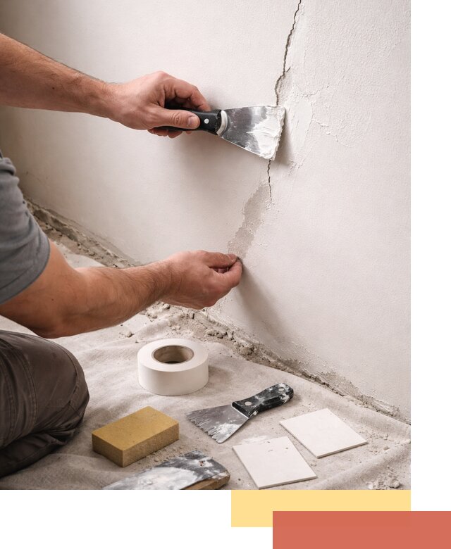 Заделка трещин и сколов в стенах и потолках в Ульяновске