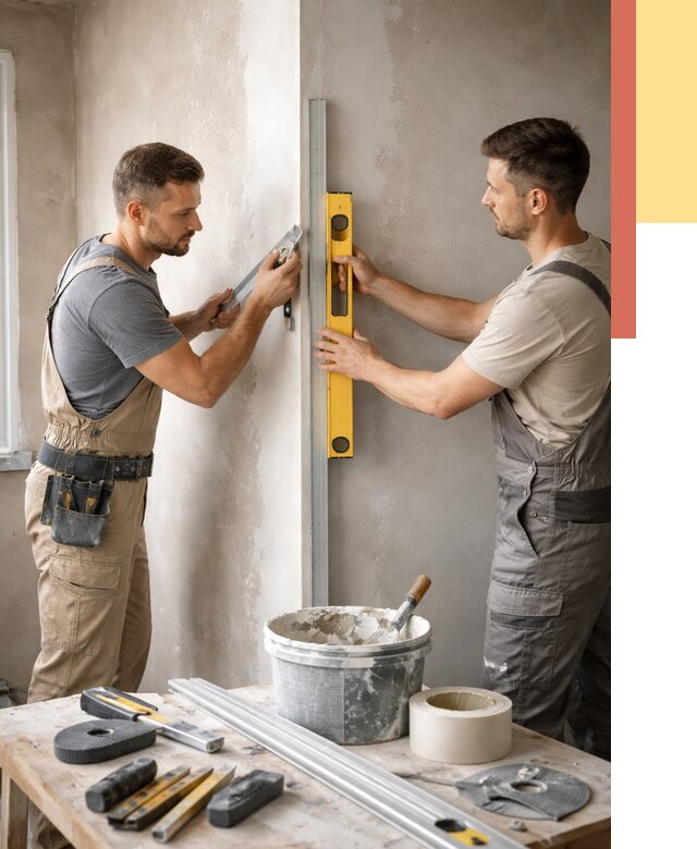 Выведение углов стен в Ульяновске от 1903 руб. быстро и недорого | ОТДЕЛОЧНИК-Улн