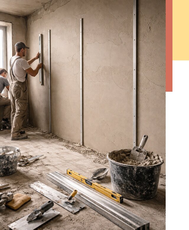 Штукатурка стен по маякам в Ульяновске от 5657 руб./м² — выравнивание под ключ | ОТДЕЛОЧНИК-Улн