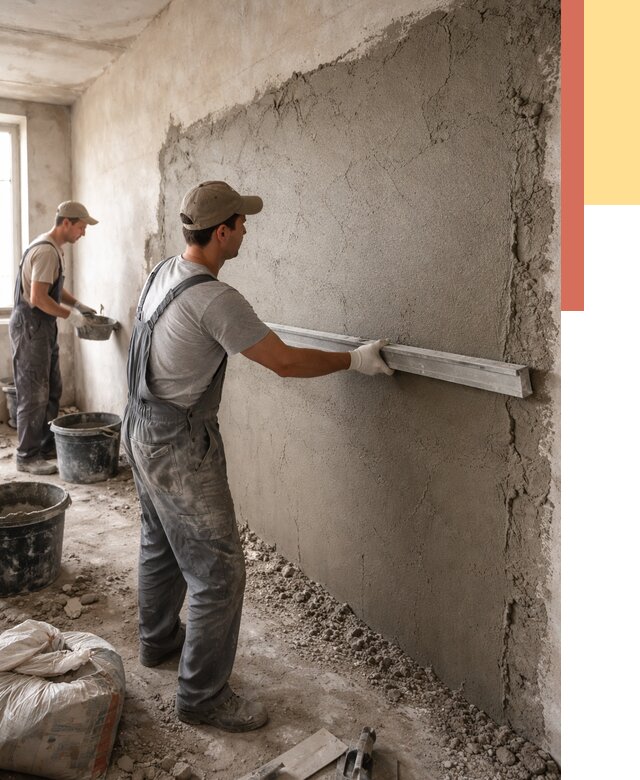 Цементная штукатурка стен в Ульяновске от 4628 руб/м2 — быстро и недорого | ОТДЕЛОЧНИК-Улн