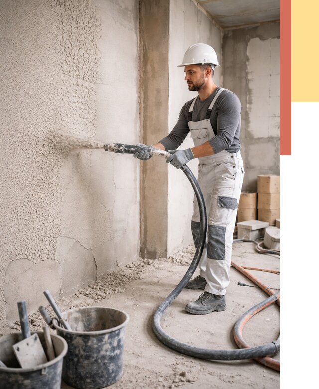 Машинная штукатурка стен в Ульяновске под ключ от 6685 руб./м2 | ОТДЕЛОЧНИК-Улн