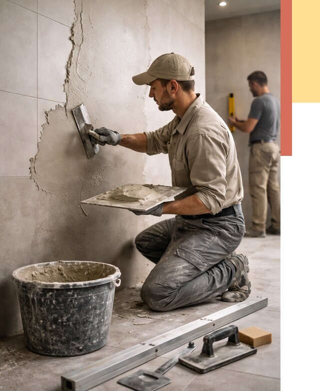 Штукатурка стен в ванной в Ульяновске от 4628 руб./м² — выравнивание под ключ | ОТДЕЛОЧНИК-Улн