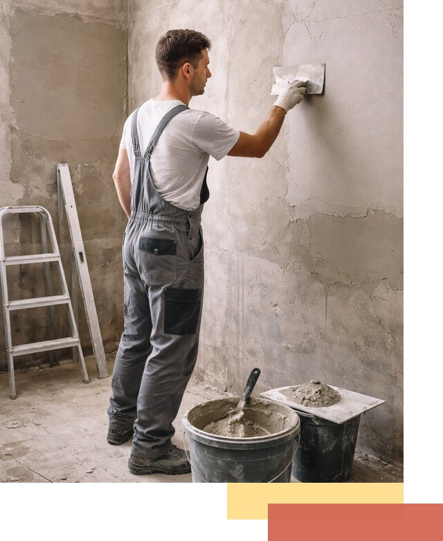 Штукатурка стен в ванной под ключ в Ульяновске