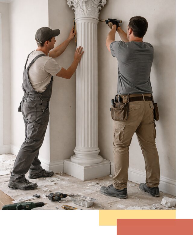 Установка декоративных колонн в Ульяновске под ключ