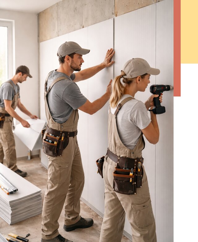 Монтаж ПВХ панелей на стены в Ульяновске от 463 руб/м2 — быстро и недорого | ОТДЕЛОЧНИК-Улн