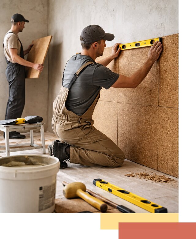 Монтаж пробковых панелей на стены в Ульяновске быстро и качественно