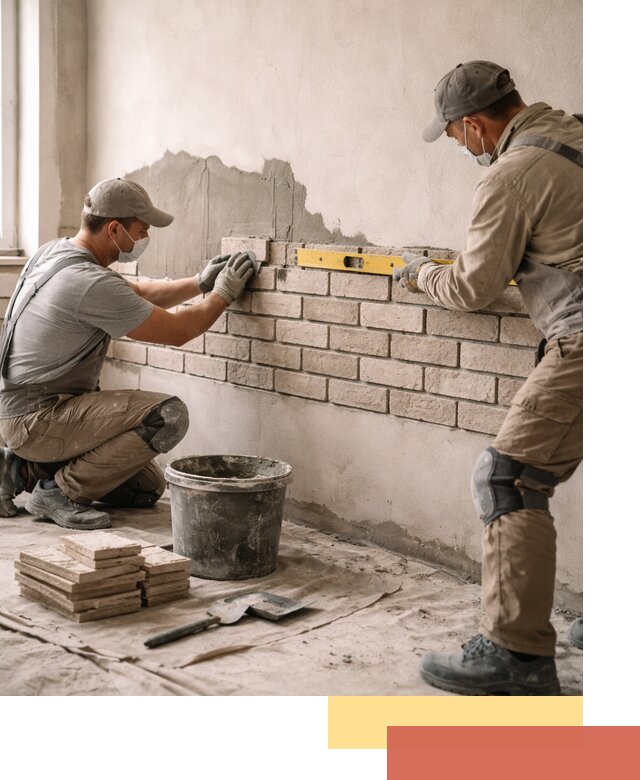 Монтаж декоративного кирпича профессионально в Ульяновске