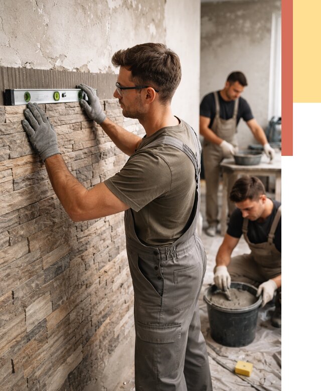 Монтаж искусственного камня в Ульяновске от 4628 руб. под ключ | ОТДЕЛОЧНИК-Улн