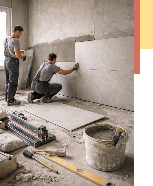 Облицовка стен керамогранитом в Ульяновске от 4320 руб./м² — услуги под ключ | ОТДЕЛОЧНИК-Улн