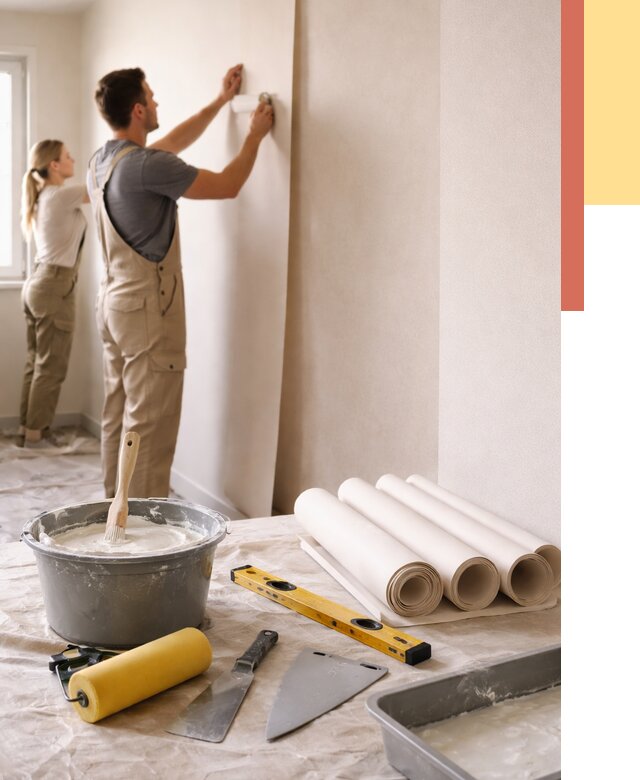 Поклейка бумажных обоев в Ульяновске от 5657 руб./м2 — быстро и недорого | ОТДЕЛОЧНИК-Улн