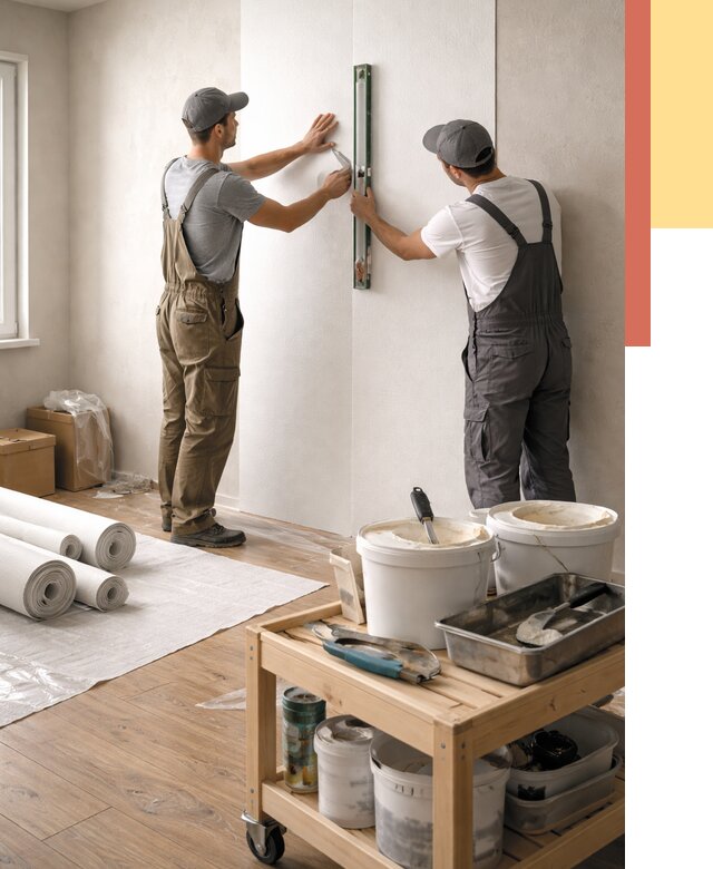 Поклейка стеклообоев в Ульяновске от 6685 руб. за м2 — быстро и недорого | ОТДЕЛОЧНИК-Улн