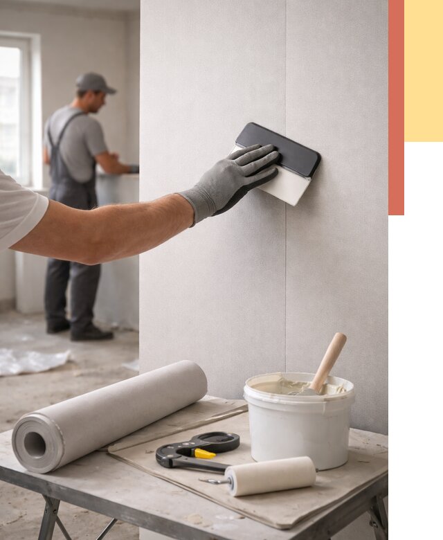 Поклейка обоев под покраску в Ульяновске от 3600 руб. за м2 | ОТДЕЛОЧНИК-Улн