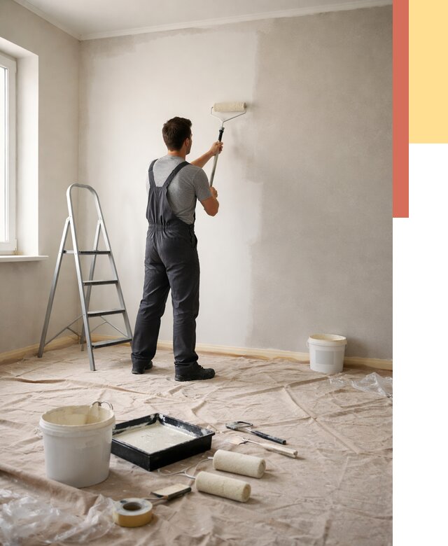 Покраска стен моющейся краской в Ульяновске от 360 руб./м² — быстро и недорого | ОТДЕЛОЧНИК-Улн