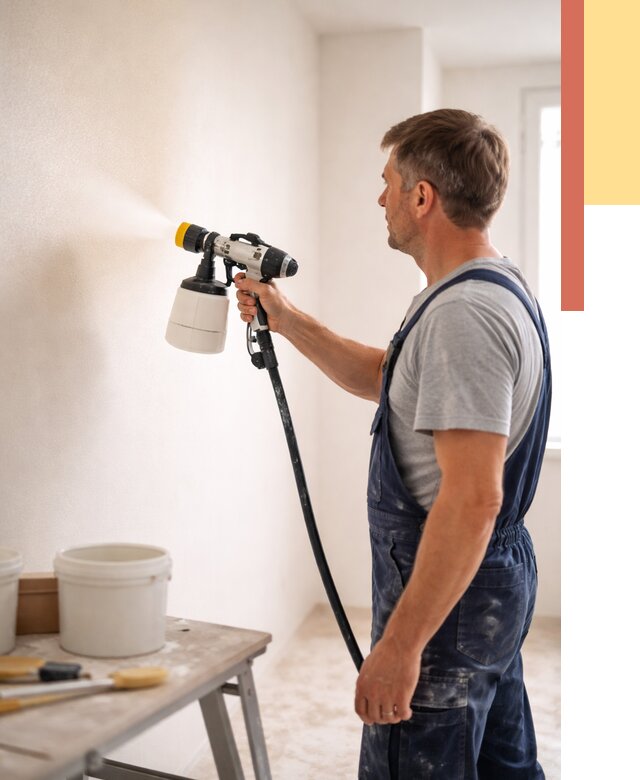 Покраска стен краскопультом в Ульяновске от 7714 руб. — механизированная покраска | ОТДЕЛОЧНИК-Улн