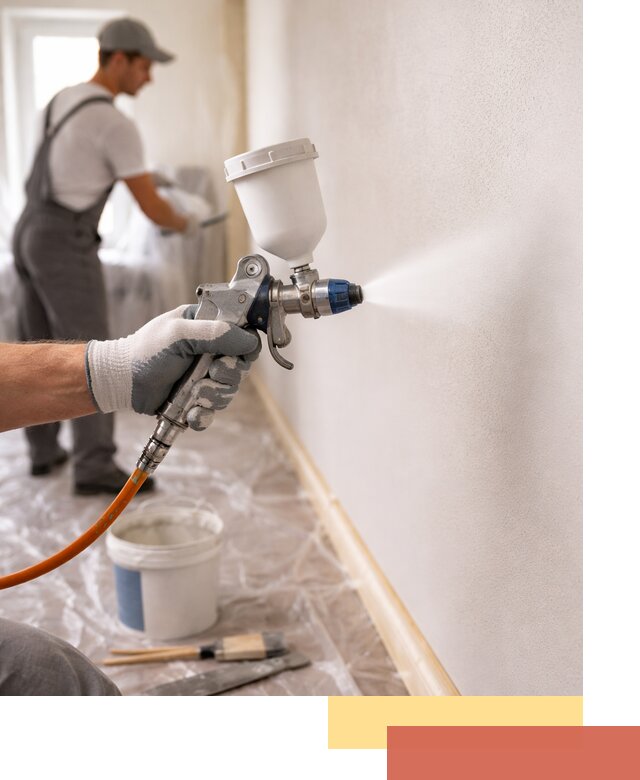 Покраска стен краскопультом в Ульяновске быстро и качественно