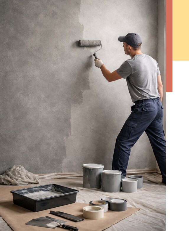 Покраска стен под бетон в Ульяновске от 669 руб. за м2 — быстро и недорого | ОТДЕЛОЧНИК-Улн