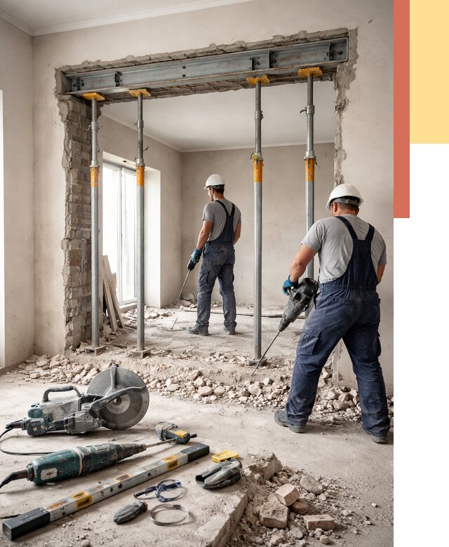 Прорезка проема в стене в Ульяновске от 4628 руб. — быстро и недорого | ОТДЕЛОЧНИК-Улн