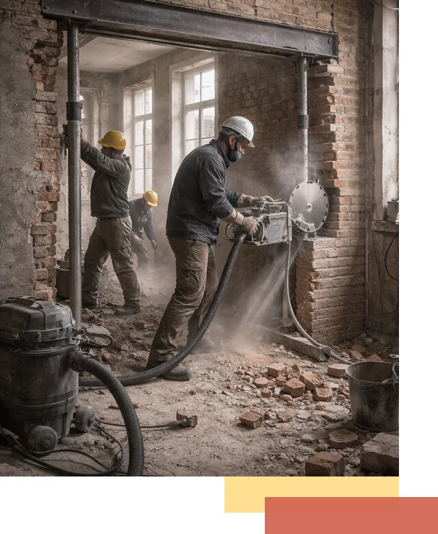 Прорезка проема в стене под дверной или оконный проем в Ульяновске