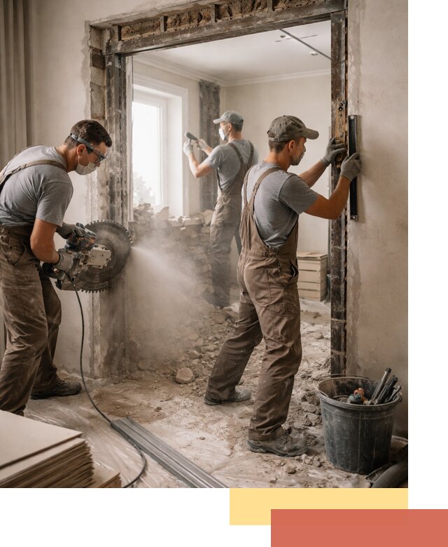 Расширение дверного проема под установку новой двери в Ульяновске