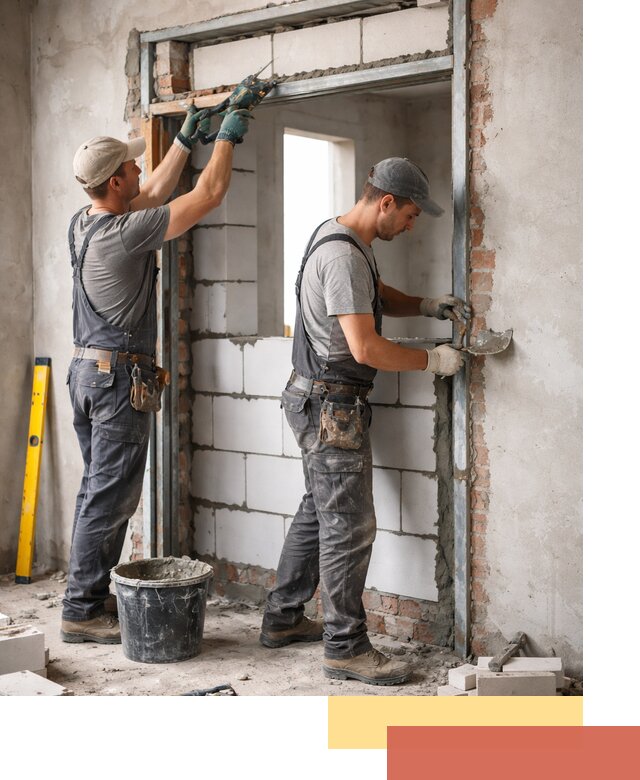 Закладка дверного проема под ключ в Ульяновске: демонтаж, монтаж, отделка