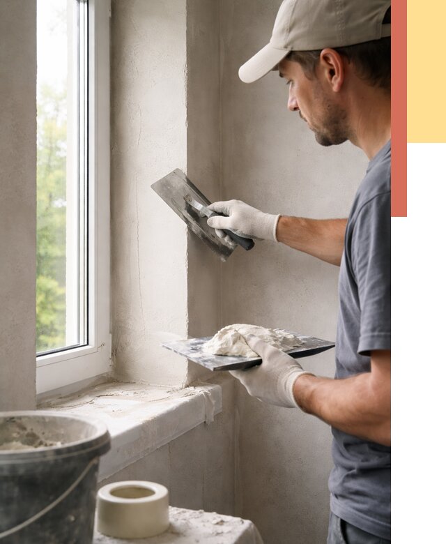 Штукатурка откосов в Ульяновске от 4628 руб/м² — услуги и выравнивание под ключ | ОТДЕЛОЧНИК-Улн