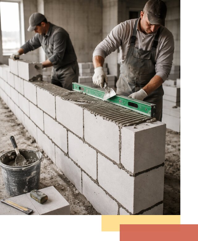 Кладка перегородок из газобетона в Ульяновске быстро и качественно