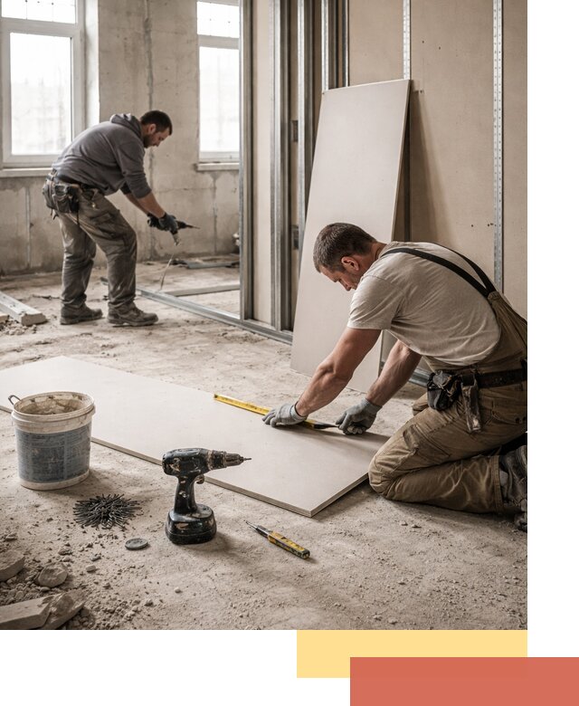 Кладка перегородок из ПГП под ключ в Ульяновске