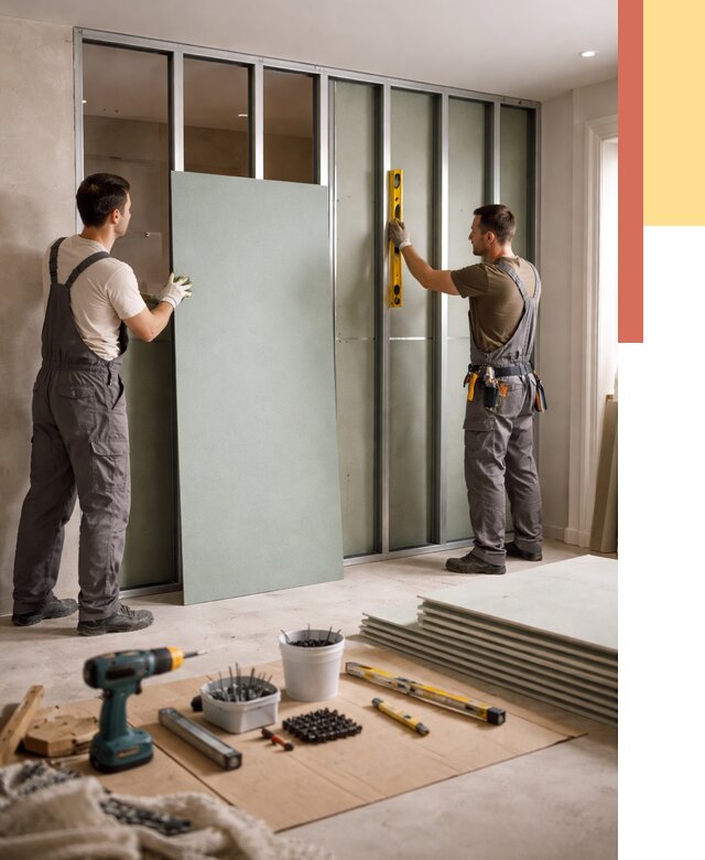 Перегородка из влагостойкого гипсокартона в Ульяновске от 4937 руб. — монтаж под ключ | ОТДЕЛОЧНИК-Улн