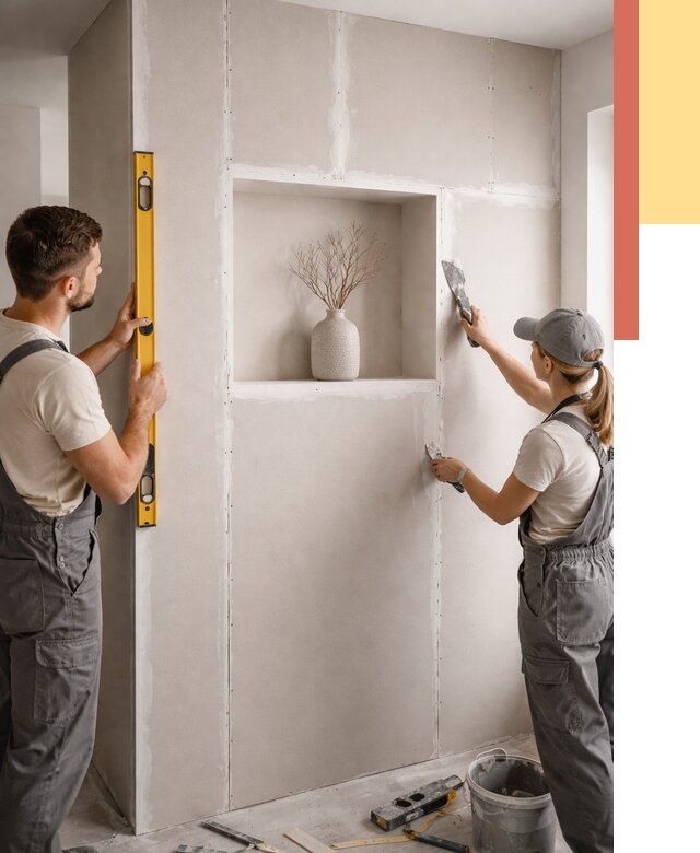 Перегородка из гипсокартона с нишей в Ульяновске от 3343 руб. под ключ | ОТДЕЛОЧНИК-Улн