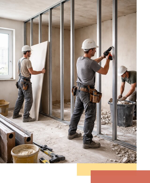 Перенос гипсокартонной перегородки в Ульяновске профессионально и быстро