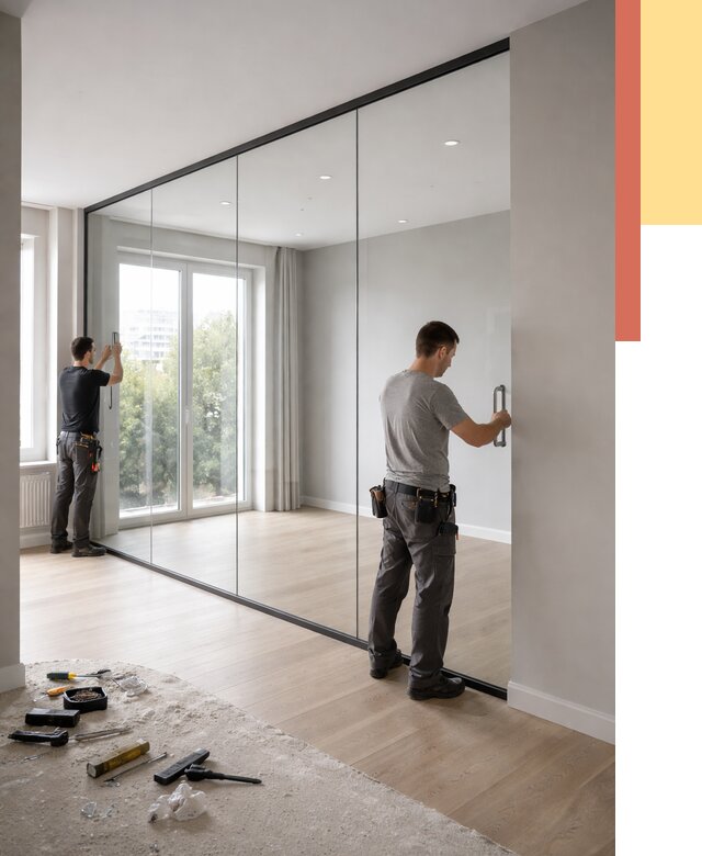 Изготовление стеклянных перегородок в Ульяновске от 12702 руб. под ключ | ОТДЕЛОЧНИК-Улн