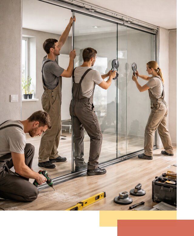 Изготовление стеклянных перегородок на заказ в Ульяновске