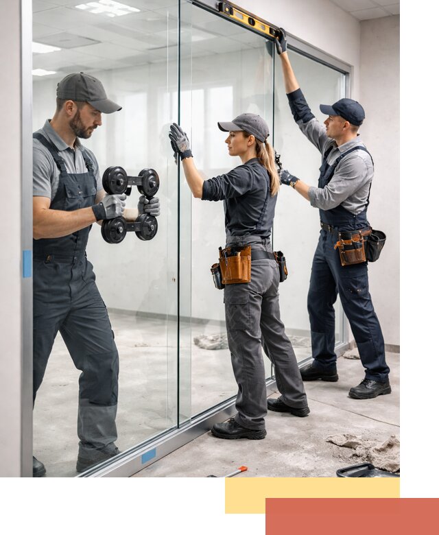 Профессиональный монтаж стеклянных перегородок в Ульяновске