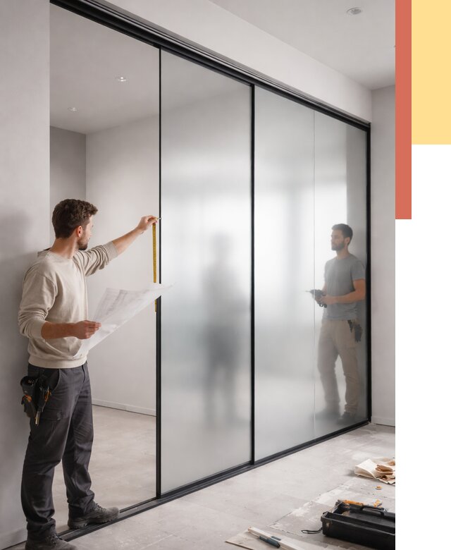 Матовые стеклянные перегородки в Ульяновске от 8742 руб. — монтаж и установка | ОТДЕЛОЧНИК-Улн