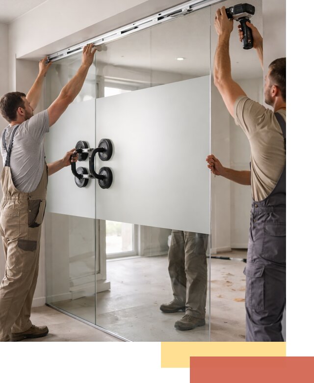 Матовые стеклянные перегородки под ключ в Ульяновске