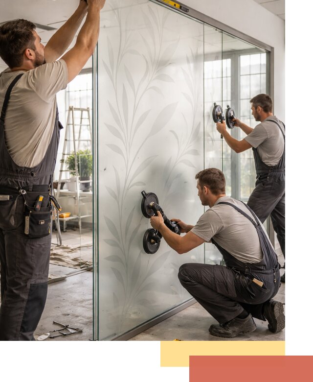 Стеклянные перегородки с рисунком на заказ в Ульяновске