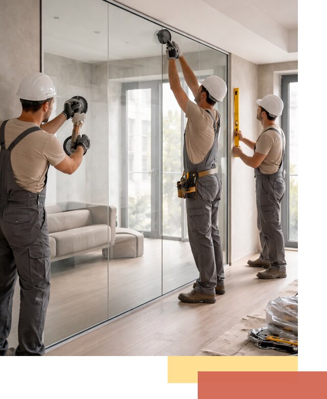 Перегородки из закаленного стекла в Ульяновске для офисов и квартир