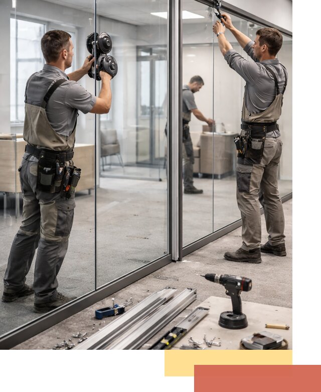 Стеклянные офисные перегородки под ключ в Ульяновске