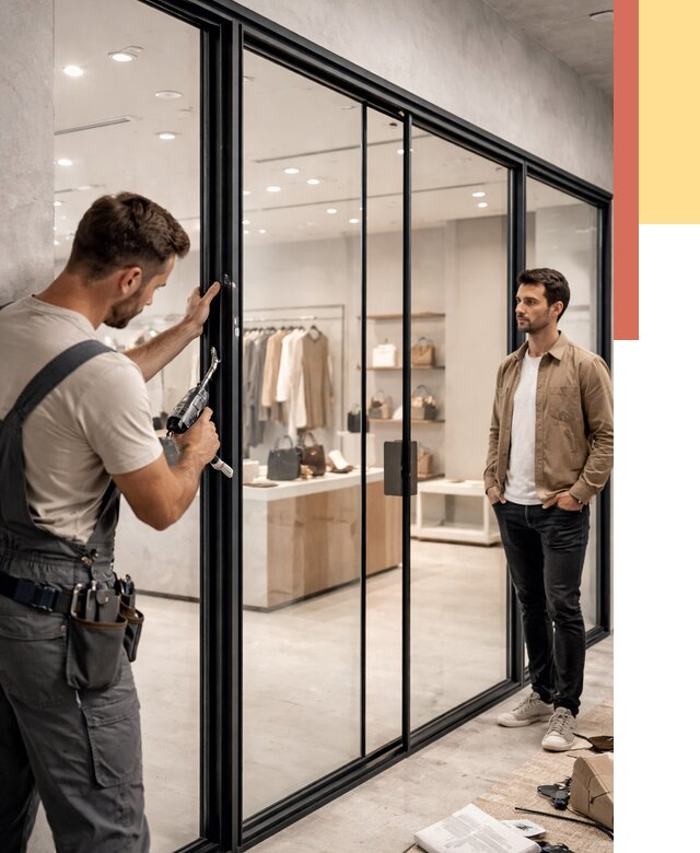 Стеклянные перегородки для магазинов в Ульяновске от 8434 руб. под ключ | ОТДЕЛОЧНИК-Улн