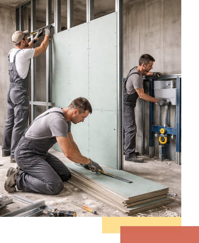 Монтаж и ремонт сантехнических перегородок в Ульяновске