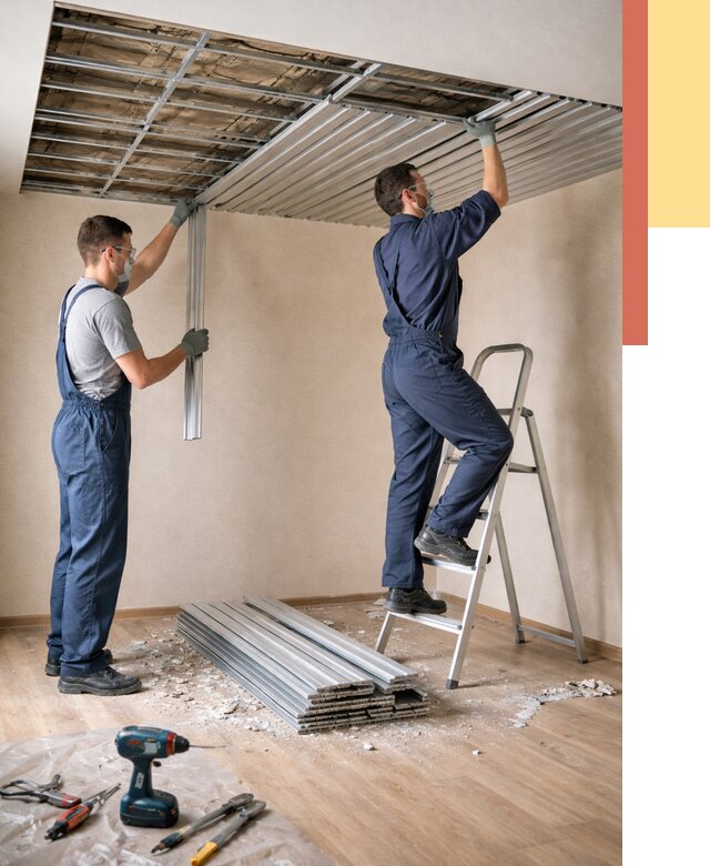 Демонтаж реечного потолка в Ульяновске от 4628 руб. быстро и недорого | ОТДЕЛОЧНИК-Улн