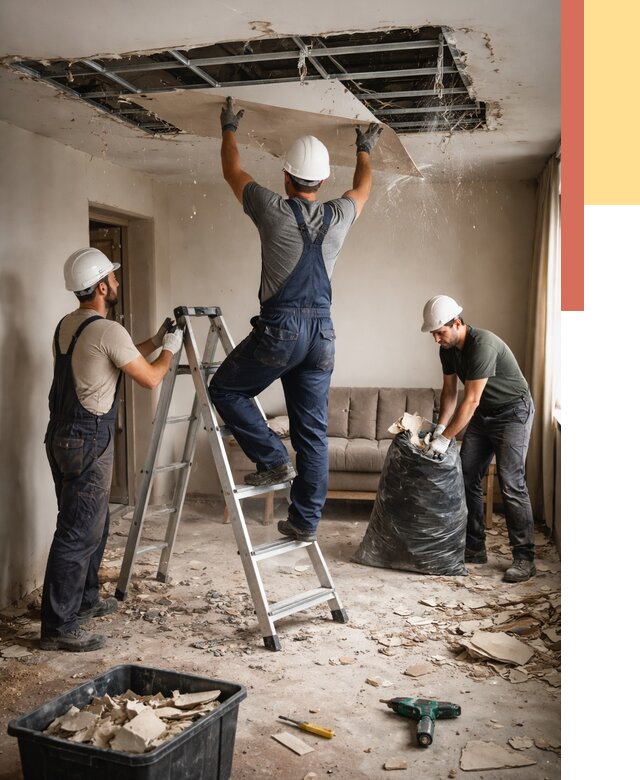 Демонтаж гипсокартонного потолка в Ульяновске от 432 руб. за м2 — ОТДЕЛОЧНИК-Улн