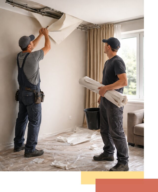 Демонтаж натяжного потолка в Ульяновске быстро и аккуратно