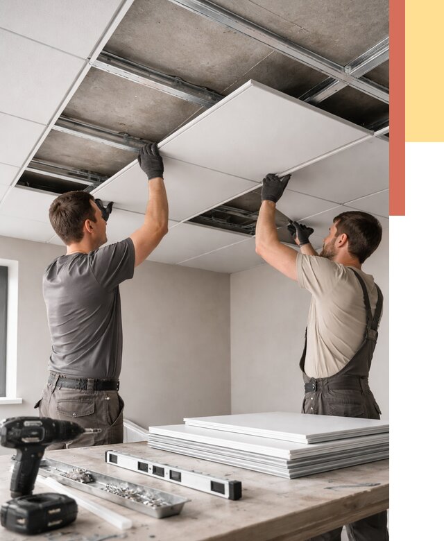 Монтаж кассетного потолка в Ульяновске от 4628 руб/м2 — установка и сборка | ОТДЕЛОЧНИК-Улн