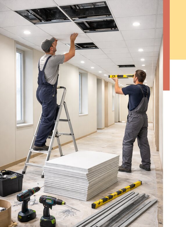 Ремонт потолка Армстронг в Ульяновске от 4628 руб. — быстро и недорого | ОТДЕЛОЧНИК-Улн