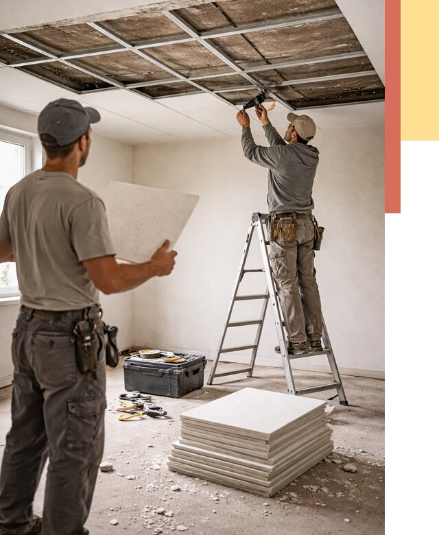 Замена плит подвесного потолка в Ульяновске от 1800 руб. быстро и недорого | ОТДЕЛОЧНИК-Улн