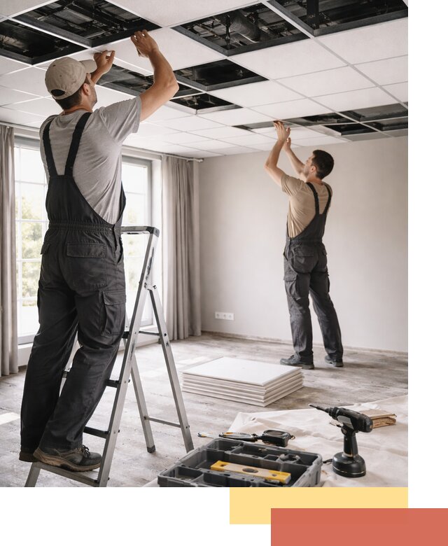 Замена плит подвесного потолка в Ульяновске быстро и качественно